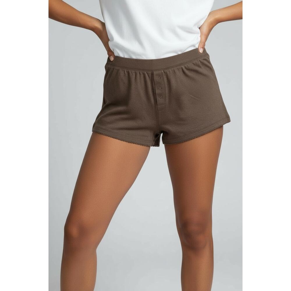 PJ Salvage Cocoa Lounge Shorts - Recycled Eco - New 1 Large & 2 Medium Available
